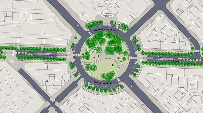 image 2 of Riqualificazione della Piazza Damiano Chiesa a Milano e realizzazione di un parcheggio interrato