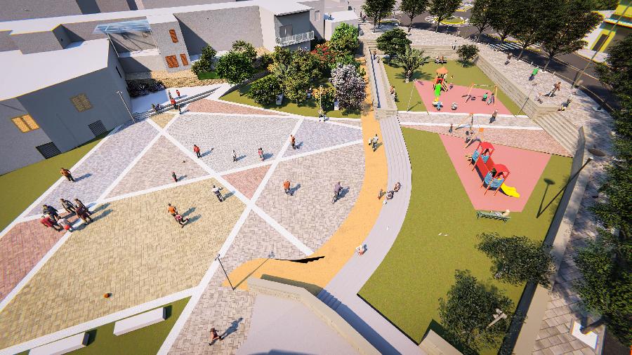 image 0 of Riqualificazione urbana dell'area comunale EXMA e dei giardini pubblici di Su Ponte